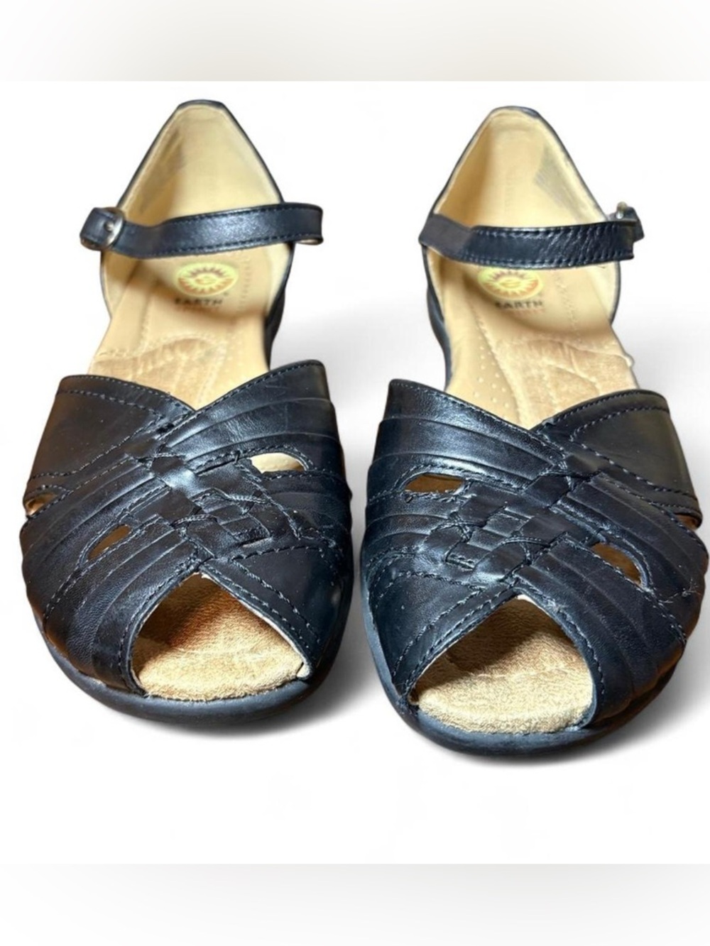 Earth Spirit Black Women's Strappy Mary Jane Sandals - Picture 2 of 8